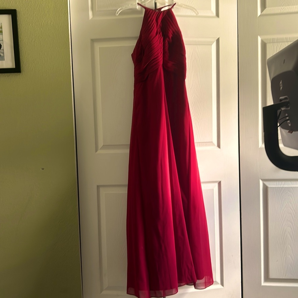 For Her and For Him Deep Claret Bridesmaid Dress